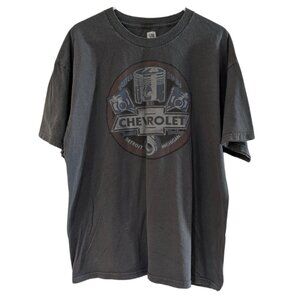 GM Chevrolet Detroit Michigan Men's XL Graphic T-Shirt, Gray, 100% Cotton